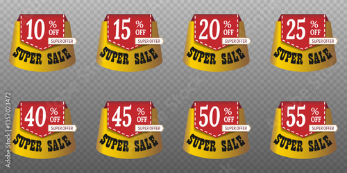 A set of banners, discounts and sales.