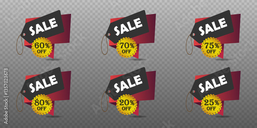A set of banners, discounts and sales.