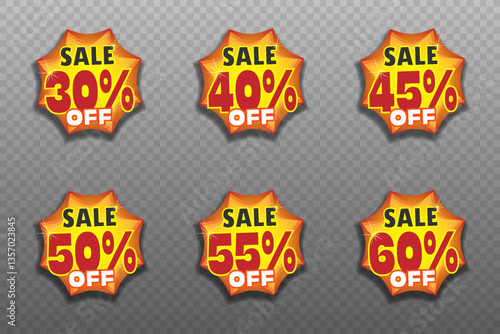 A set of banners, discounts and sales.