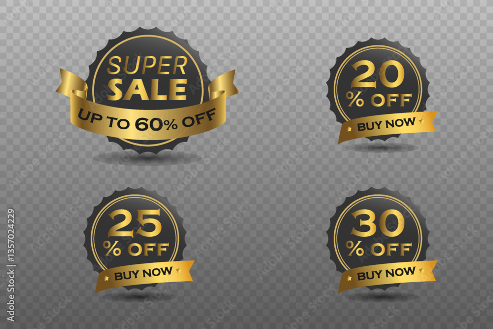 Naklejka premium A set of banners, discounts and sales.