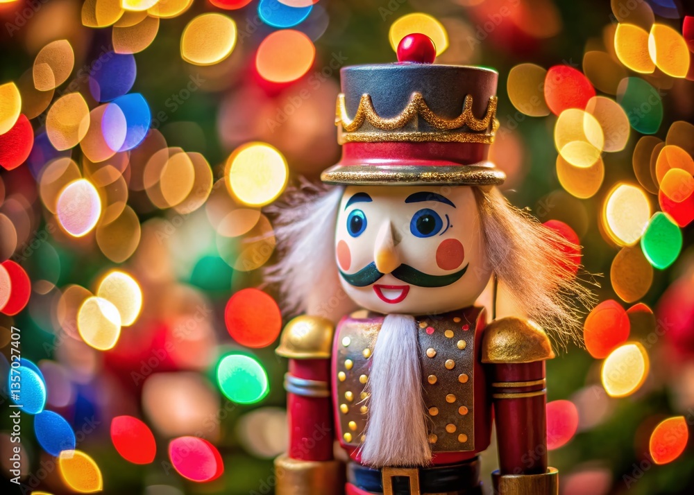 Adorable Nutcracker Soldier Wallpaper: Festive Christmas Background Adorable Nutcracker Soldier Wallpaper: Festive Christmas Background