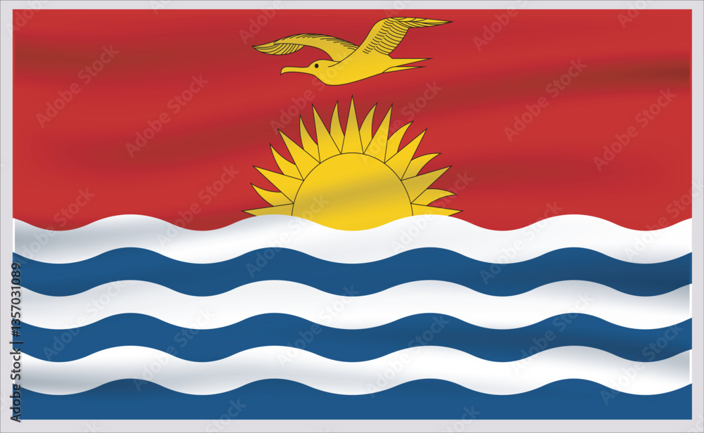 Kiribati official flag vector with standard size and proportion. National flag emblem with accurate size and colors. Kiribati official flag vector with standard size and proportion. National flag emblem with accurate size and colors.