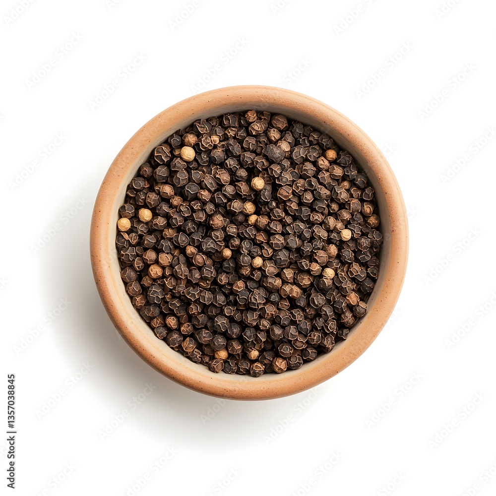 A bowl of freshly ground black peppercorns A bowl of freshly ground black peppercorns
