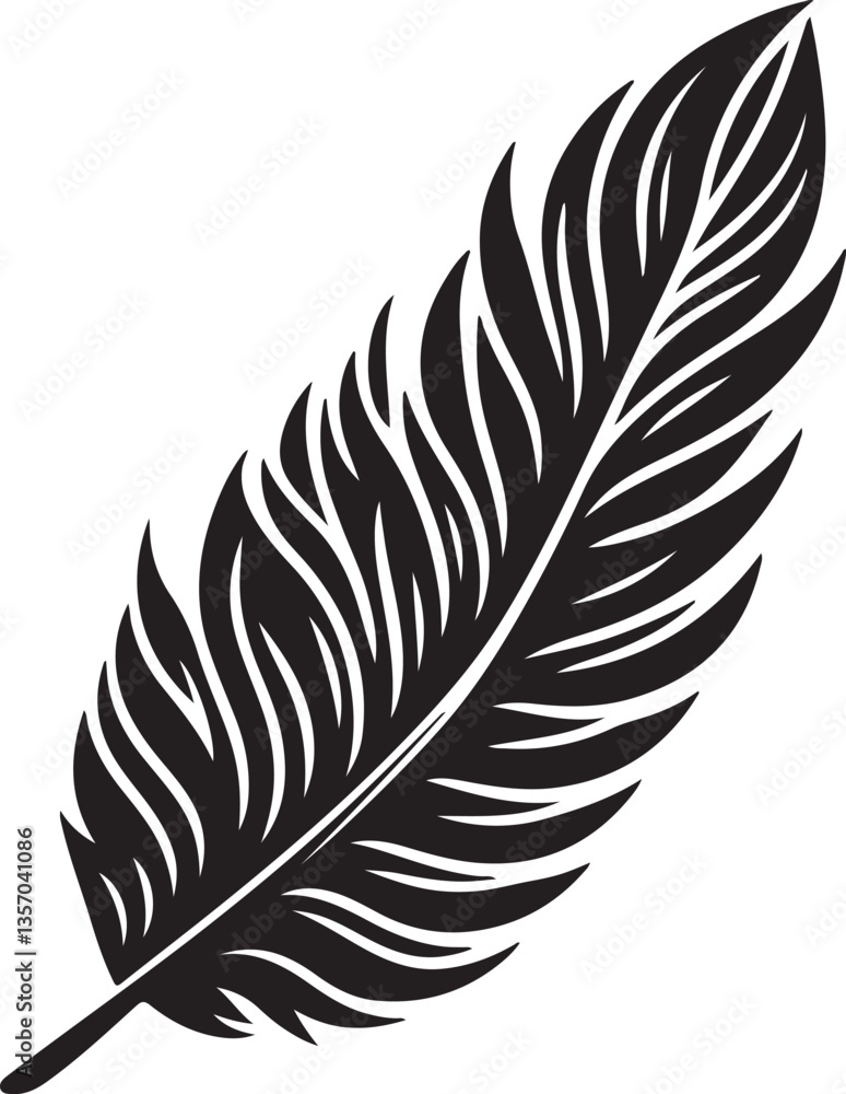Obraz premium feather vector illustration