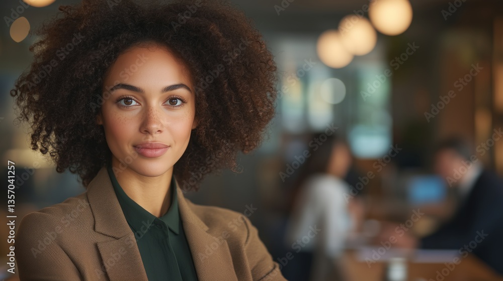 Fototapeta premium Professional woman working in modern office environment