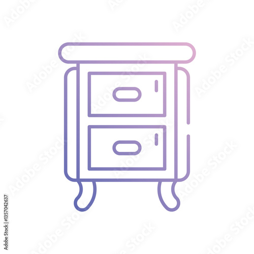 Nightstand vector icon stock illustration