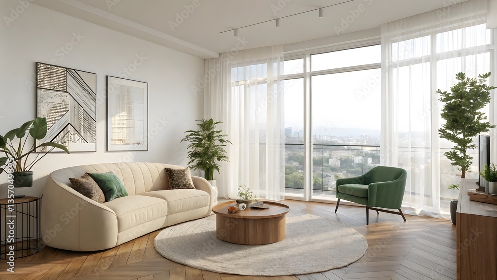 Bright Modern Living Room Cozy, Minimalist Scandinavian Design V6 Bright Modern Living Room Cozy, Minimalist Scandinavian Design V6