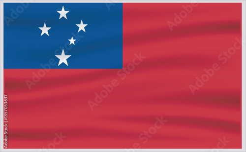 Samoa official flag vector with standard size and proportion. National flag emblem with accurate size and colors. Free Download Samoa official flag vector with standard size and proportion. National flag emblem with accurate size and colors. - GFXLoad