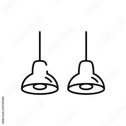 Ceiling Lamp vector icon stock illustration