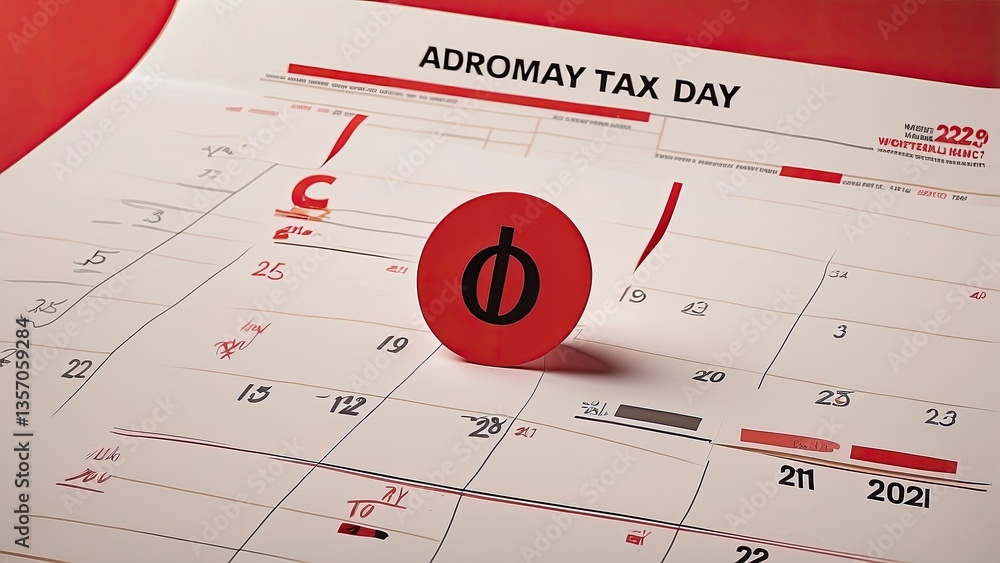 Fototapeta premium Tax Day Calendar Illustration