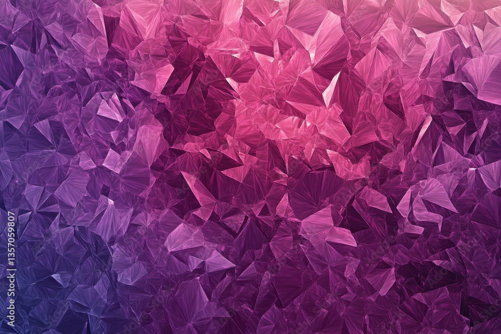 Abstract background with a purple gradient and low-poly triangles, a polygonal wallpaper in pink and violet colors. Abstract background with a purple gradient and low-poly triangles, a polygonal wallpaper in pink and violet colors.