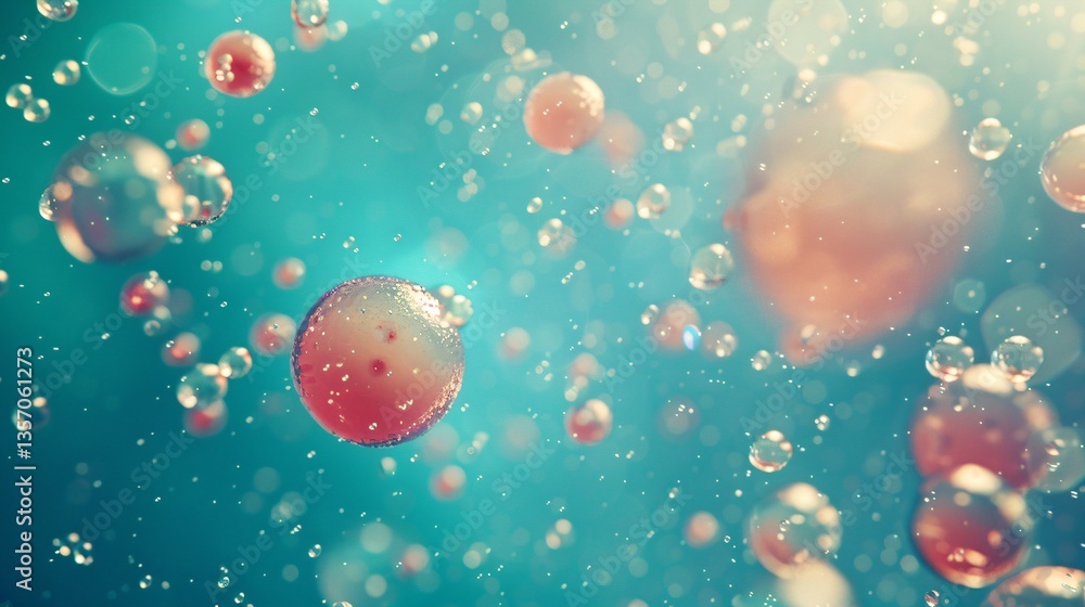 custom made wallpaper toronto digitalClose-up of vibrant red spherical dengue virus particles, representing infection and health risk, in a microscopic view. Concept of disease, microbiology, and medical research.