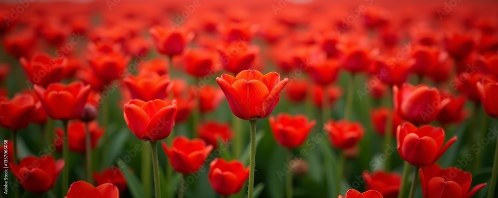 Close-up of a field of red flower heads creating a beautiful pattern, outdoors, petals, floral arrangement Close-up of a field of red flower heads creating a beautiful pattern, outdoors, petals, floral arrangement