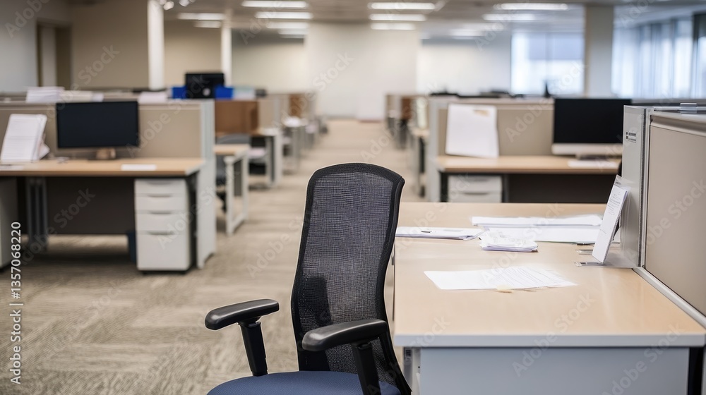 Empty Office Space: A Deserted Workplace Empty Office Space: A Deserted Workplace
