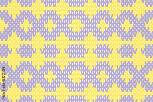 sweater and cardigan pattern knitting - purple and yellow color - Fashion