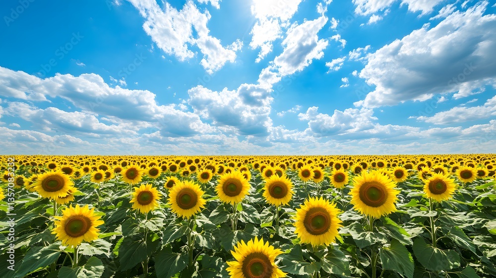 Fototapeta premium field of sunflowers