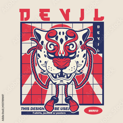 Tiger anger. Vector illustration of a tiger head.	

