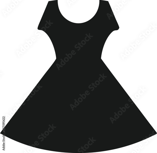 Stylish Black Women's Dress Silhouette