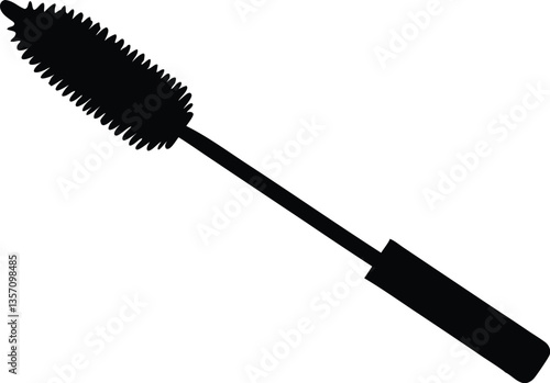 Mascara brush silhouette vector. Mascara brush icon vector illustration.