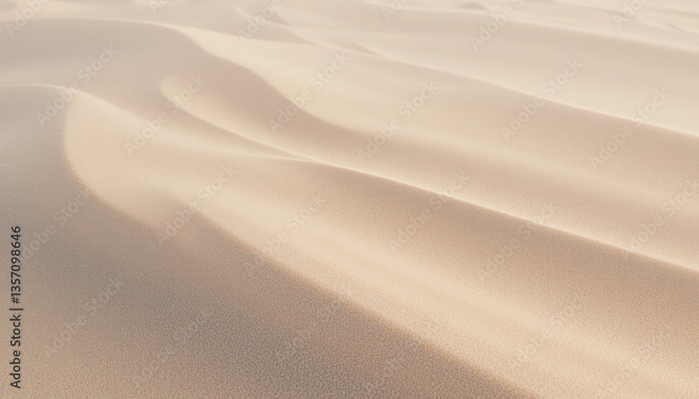 Obraz premium Waves of golden sand shifting across the desert landscape at dusk captured from above in a serene and tranquil environment