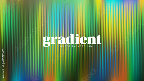 Abstract fractal ripple glass distortion effect background. Ribbed glass texture with vibrant gradients smooth fluted vertical lines. Reeded Bold dynamic design blending futuristic tones