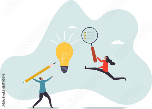 Business viability checking, validate idea by market research to see possibility to success in real world,business concept.character for design.