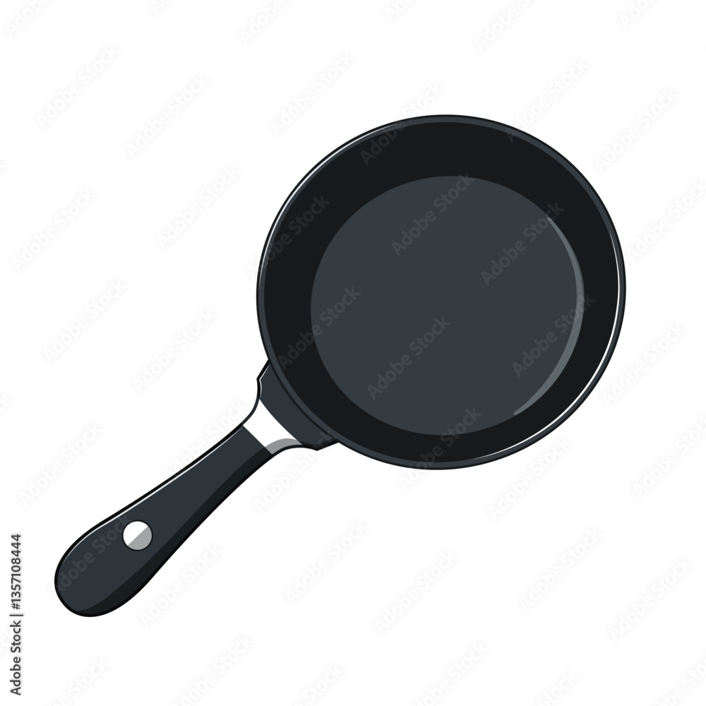 Vector illustration of empty frying pan Vector illustration of empty frying pan