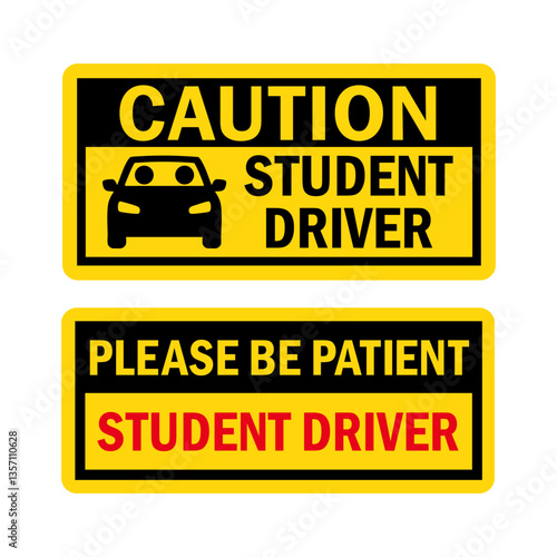 Student Driver Caution Signs, Student Driver Magnets Design