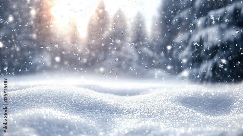 Fototapeta premium winter space of snow 