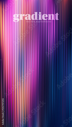 Abstract fractal ripple glass distortion effect background. Ribbed glass texture with vibrant gradients smooth fluted vertical lines. Reeded Bold dynamic design blending futuristic tones