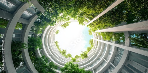 Architecture that uses biomimicry employs nature-inspired designs to increase efficiency and sustainability