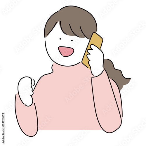電話する女性_解決