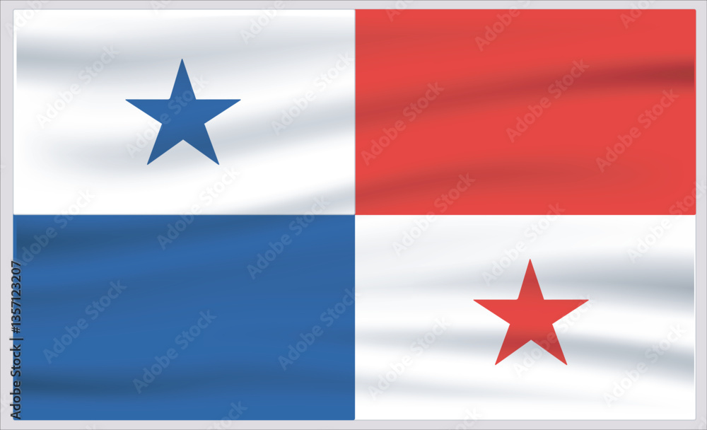 Panama official flag vector with standard size and proportion. National flag emblem with accurate size and colors. Panama official flag vector with standard size and proportion. National flag emblem with accurate size and colors.