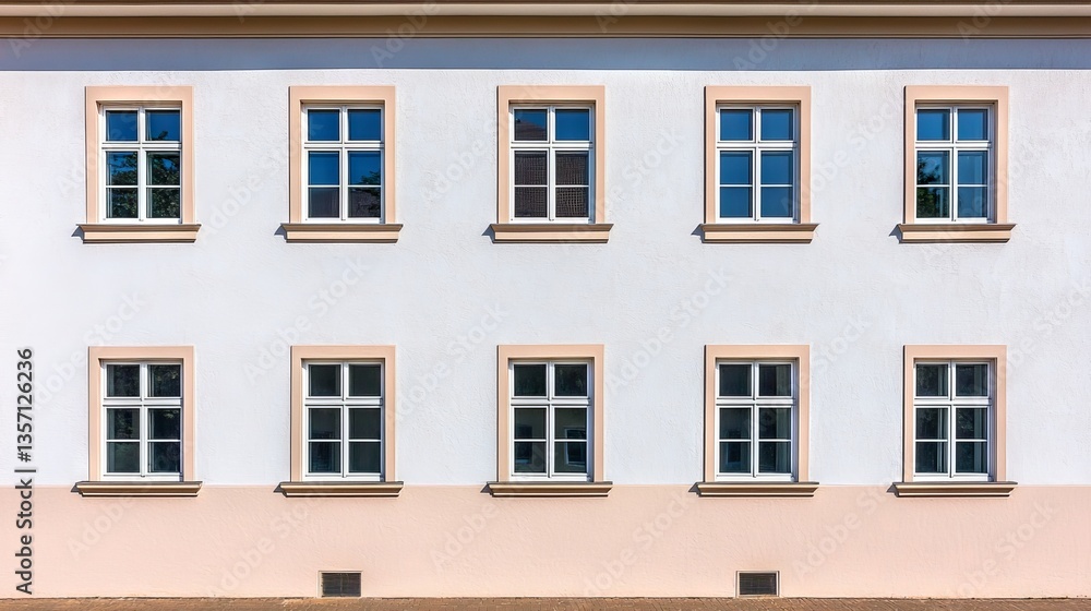 Building of current style with horizontally oriented windows Building of current style with horizontally oriented windows