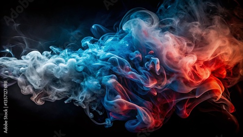 Abstract Smoke Tattoo Design Background - Rule of Thirds Composition