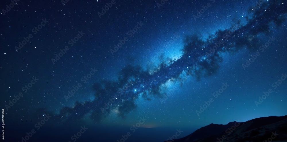 Fototapeta premium A mesmerizing view of the starry night sky filled with shining stars and galaxies, universe, milky way