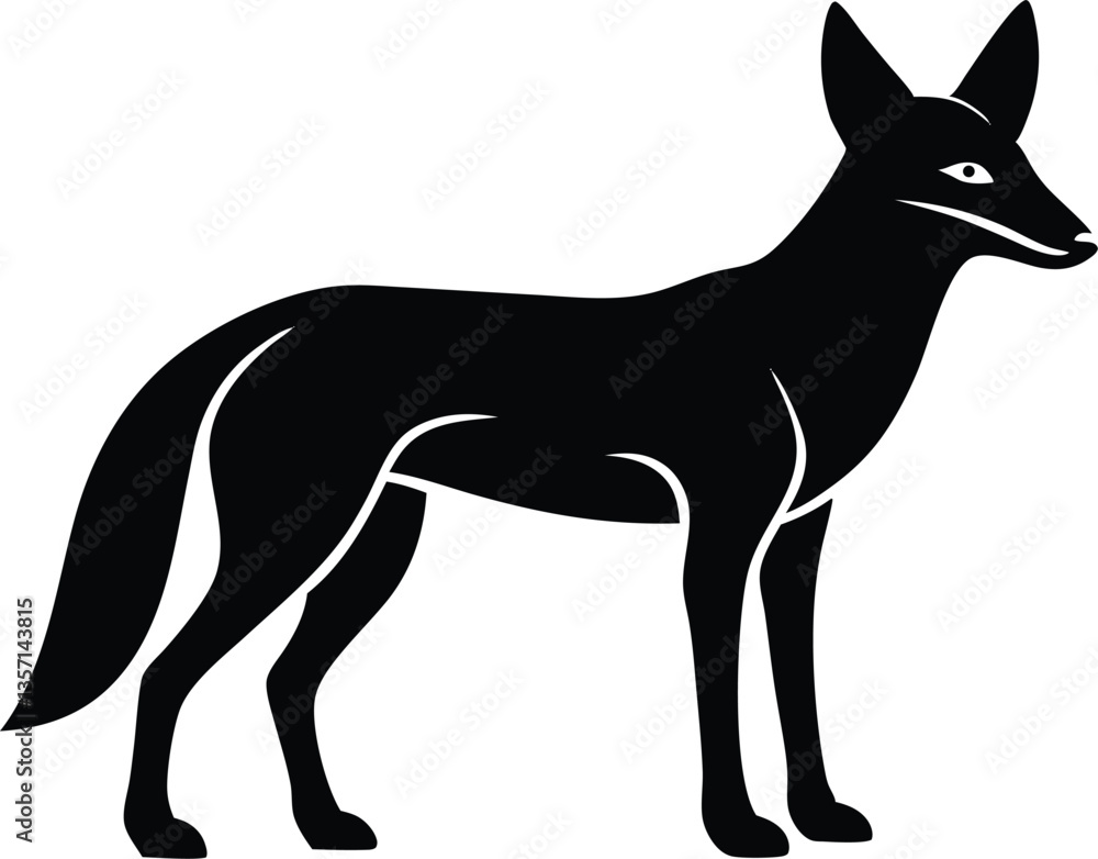 Obraz premium jackal vector icon.eps