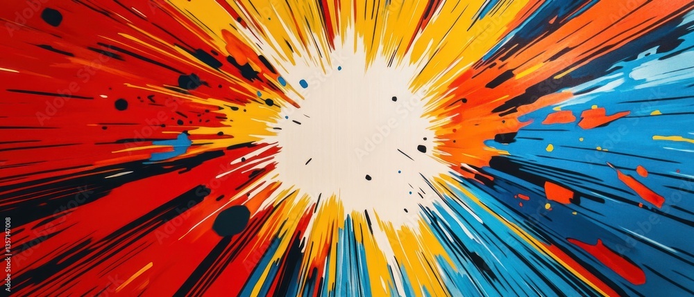 Fototapeta premium Vibrant Abstract Explosion of Colorful Patterns and Shapes