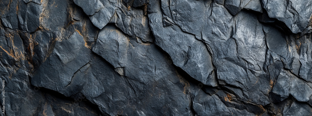 A closeup view of dark slate rock displaying intricate textures and patterns creating a natural artistic effect A closeup view of dark slate rock displaying intricate textures and patterns creating a natural artistic effect