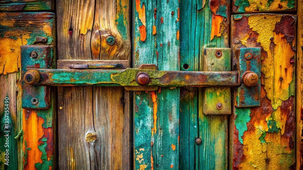 Detailed Macro Shot of Weathered Wooden Garden Gate Texture Detailed Macro Shot of Weathered Wooden Garden Gate Texture