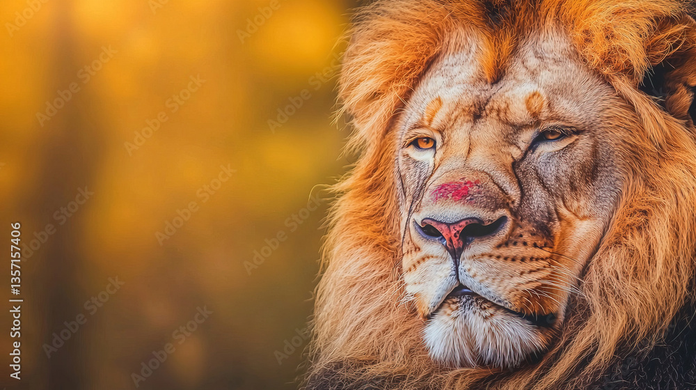 Fototapeta premium Majestic Lion Portrait (1)