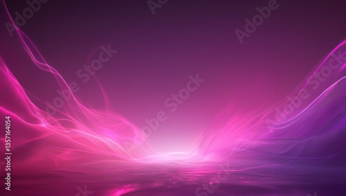 A radiant fuchsia gradient with neon glow and celestial wisps.