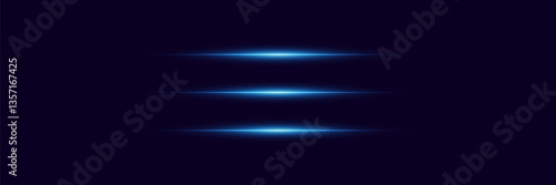 Light lines of light, horizontal beam flash.