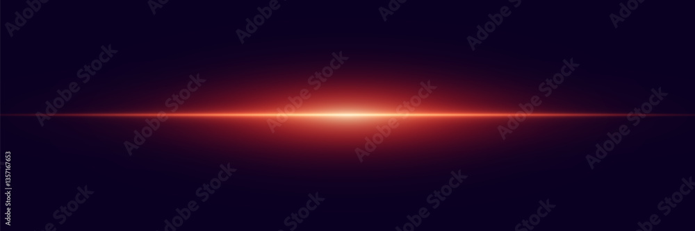 Red light lines of light, horizontal beam flash. Red light lines of light, horizontal beam flash.