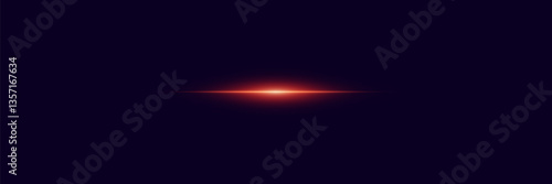 Red light lines of light, horizontal beam flash.