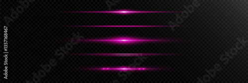 Light lines of light, horizontal beam flash.