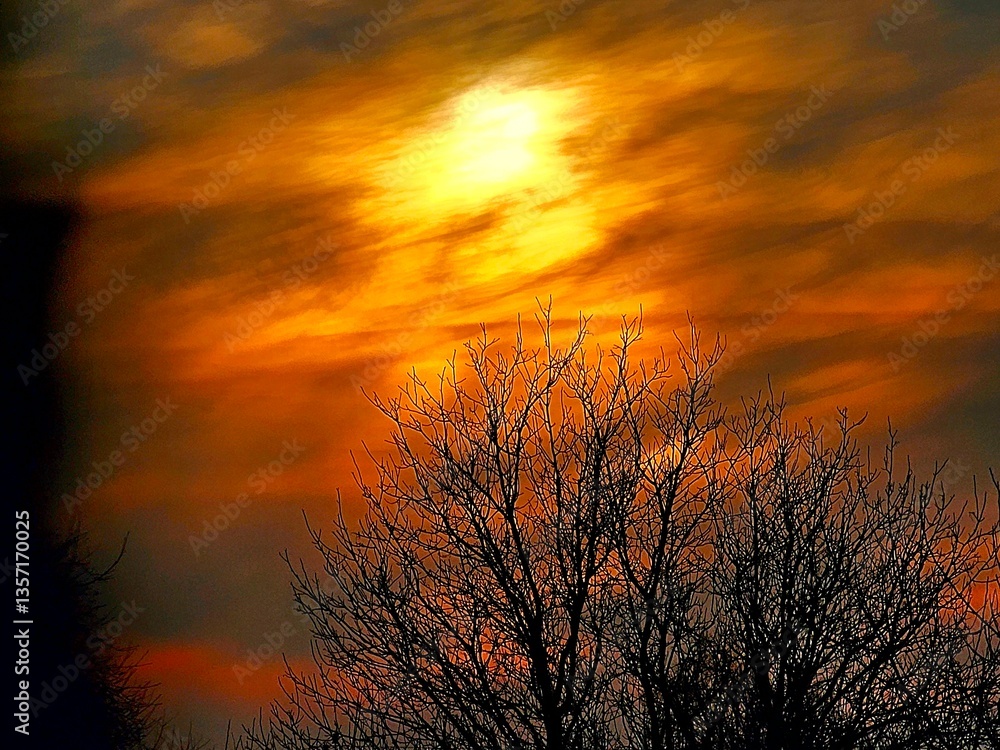 Obraz premium fire in the sky