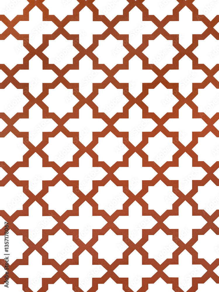 Naklejka premium stylish geometric metallic pattern on a white background. close-up. barrier concept, repeating pattern, design material, rich background