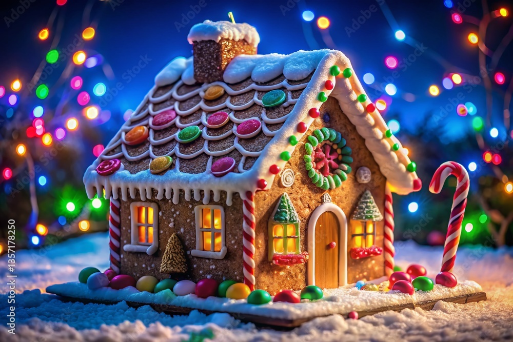 Obraz premium Festive Christmas Coloring Page Architectural Design, Holiday Home Decor, Winter Wonderland Scene