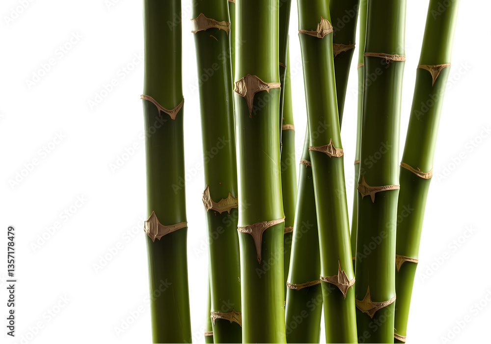 Serene Bamboo Stalks isolated on transparent background Serene Bamboo Stalks isolated on transparent background